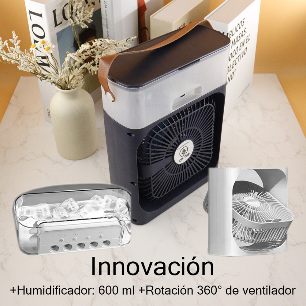 Foto 5 pulgar | Mini Ventilador Refrigeración Por Agua Aire Frío Humidificador Portátil Usb Con Luces