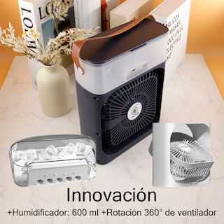 Foto 4 | Mini Ventilador Refrigeración Por Agua Aire Frío Humidificador Portátil Usb Con Luces