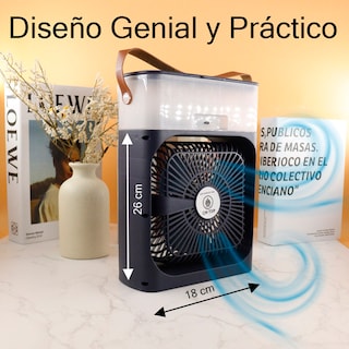 Foto 5 | Mini Ventilador Refrigeración Por Agua Aire Frío Humidificador Portátil Usb Con Luces