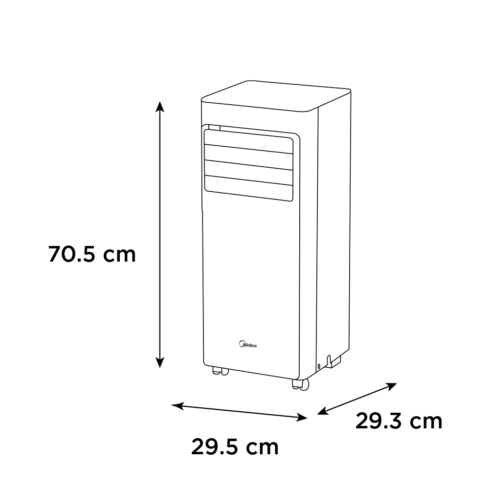 Foto 6 pulgar | Aire Acondicionado Portátil Midea Breeze Go 1 Ton Sólo Frío 127v