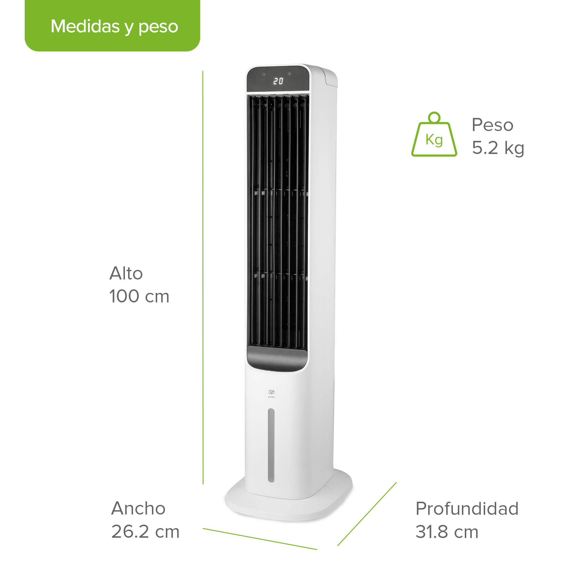 Foto 3 pulgar | Aire Acondicionado Portatil Y Ventilador De Torre Avera 5l 127v  Enfair5l
