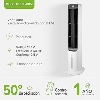 Foto 3 | Aire Acondicionado Portatil Y Ventilador De Torre Avera 5l 127v Enfair5l