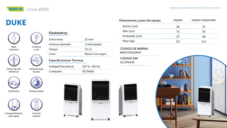 Foto 5 | Enfriador De Aire 10l Symphony