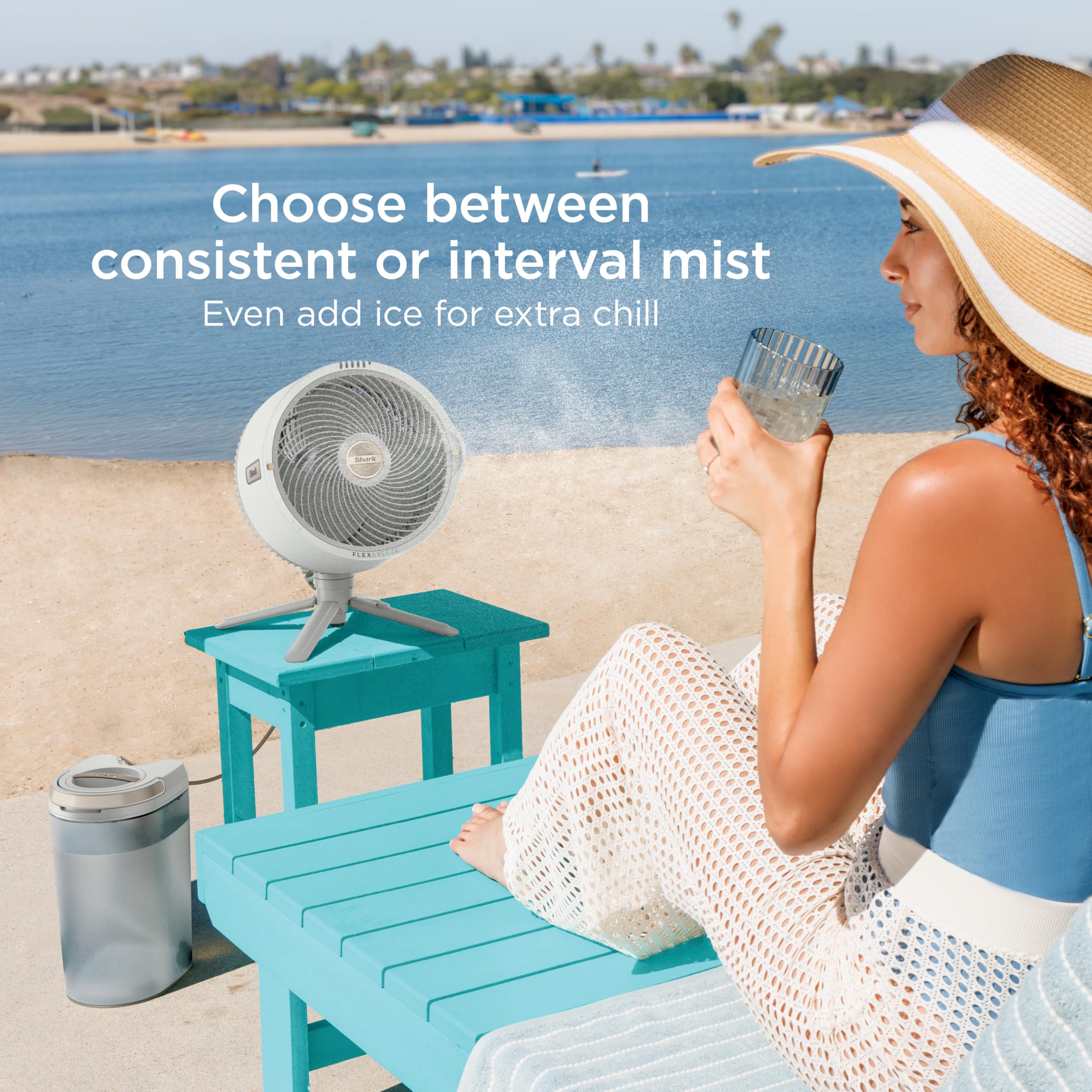 Foto 2 | Ventilador Mist Shark Flexbreeze Pro Para Interiores Y Exteriores Con Cable E Inalámbrico - Venta Internacional.