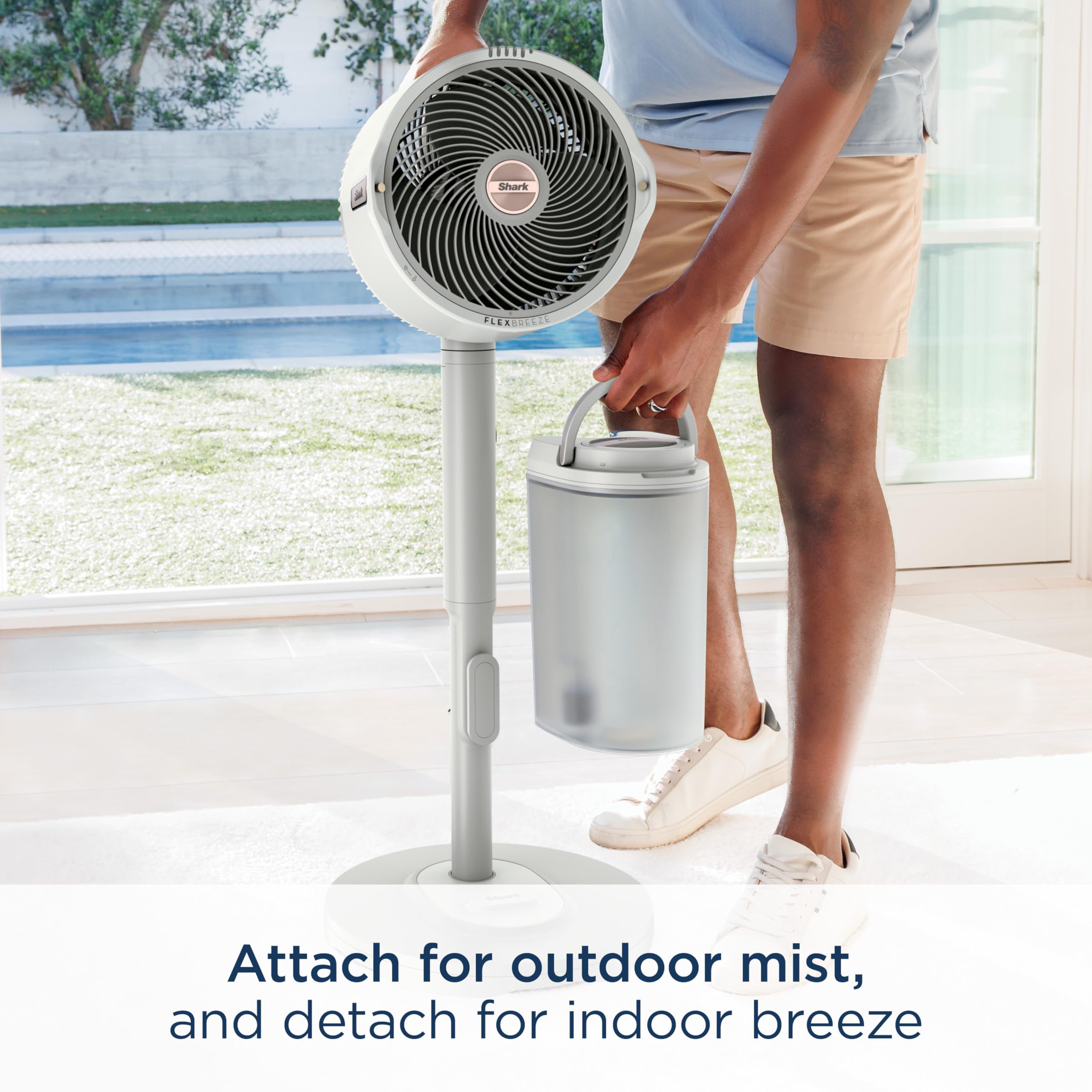 Foto 7 pulgar | Ventilador Mist Shark Flexbreeze Pro Para Interiores Y Exteriores Con Cable E Inalámbrico - Venta Internacional.