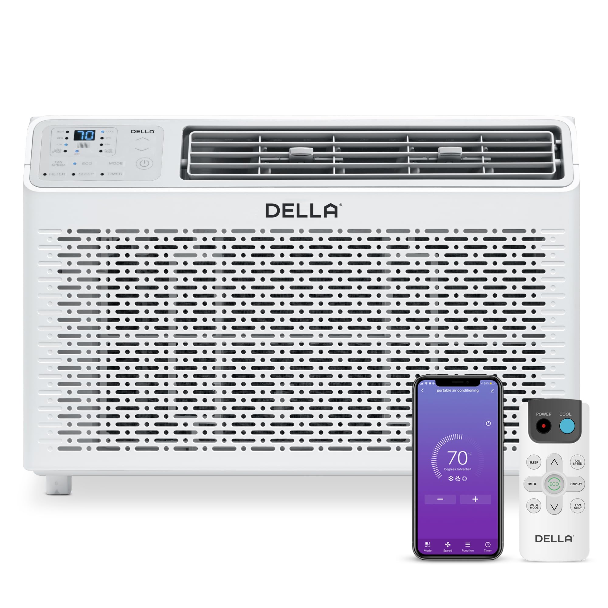 Foto 2 pulgar | Aire Acondicionado Della 8000 Btu Window Enfría 350 Pies Cuadrados Con Wifi - Venta Internacional.