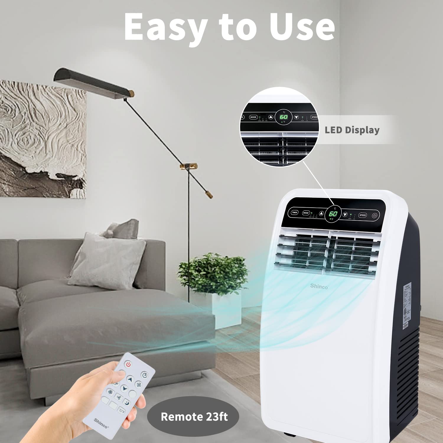 Foto 6 pulgar | Aire Acondicionado Portátil Shinco De 8,000 Btu Para 200 Pies Cuadrados - Venta Internacional.
