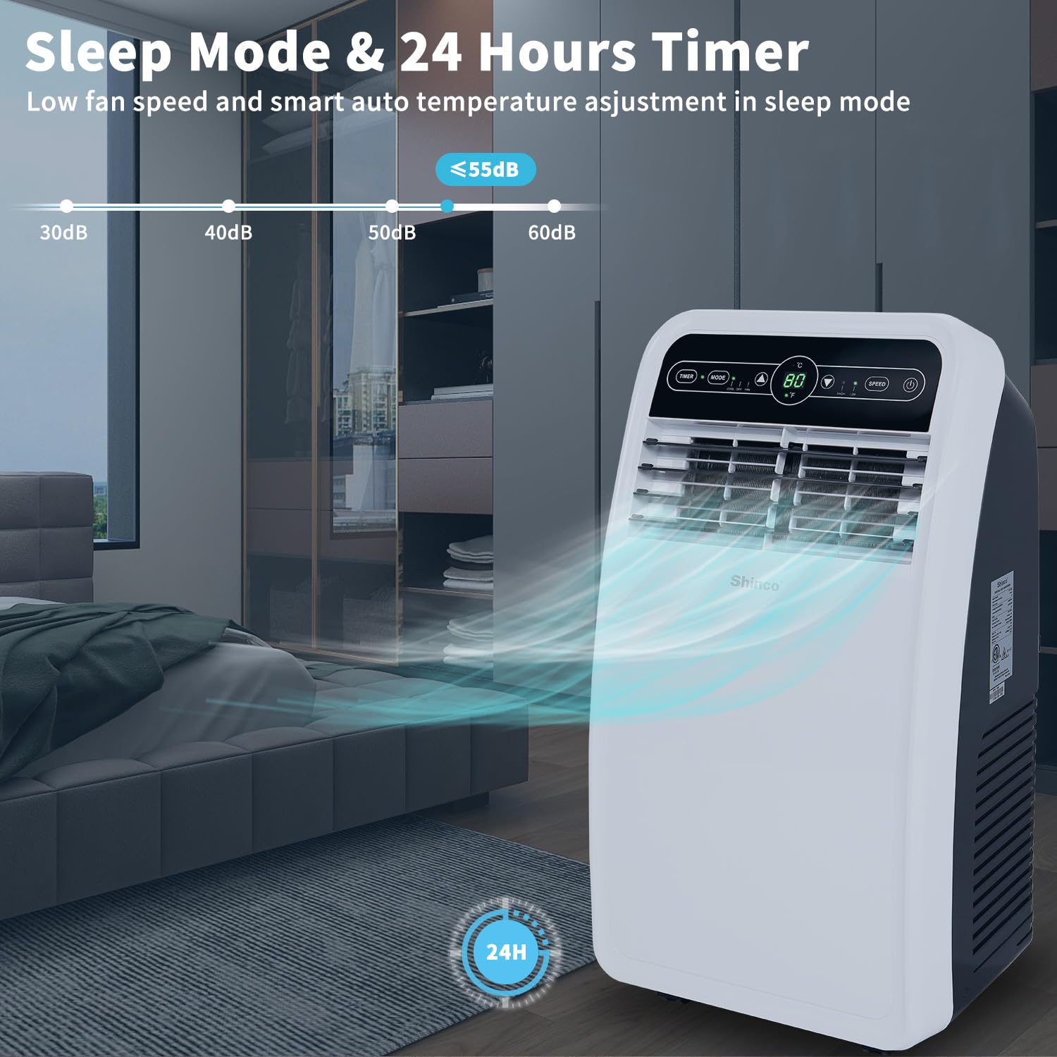 Foto 8 pulgar | Aire Acondicionado Portátil Shinco De 8,000 Btu Para 200 Pies Cuadrados - Venta Internacional.