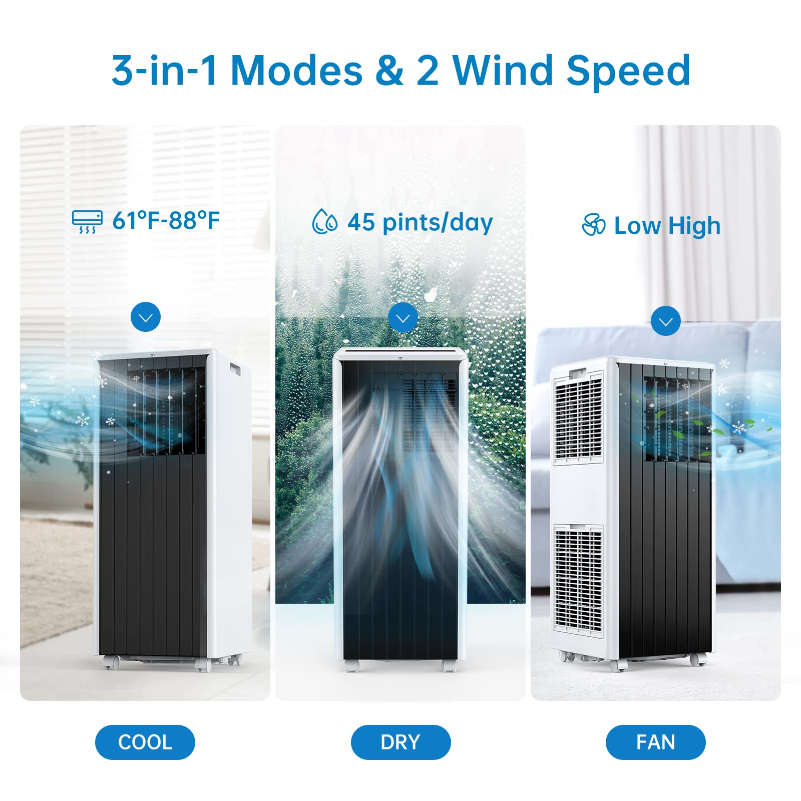 Foto 4 pulgar | Aire Acondicionado Portátil Gaomon 8000 Btu Para 32 M² Con Mando A Distancia - Venta Internacional.