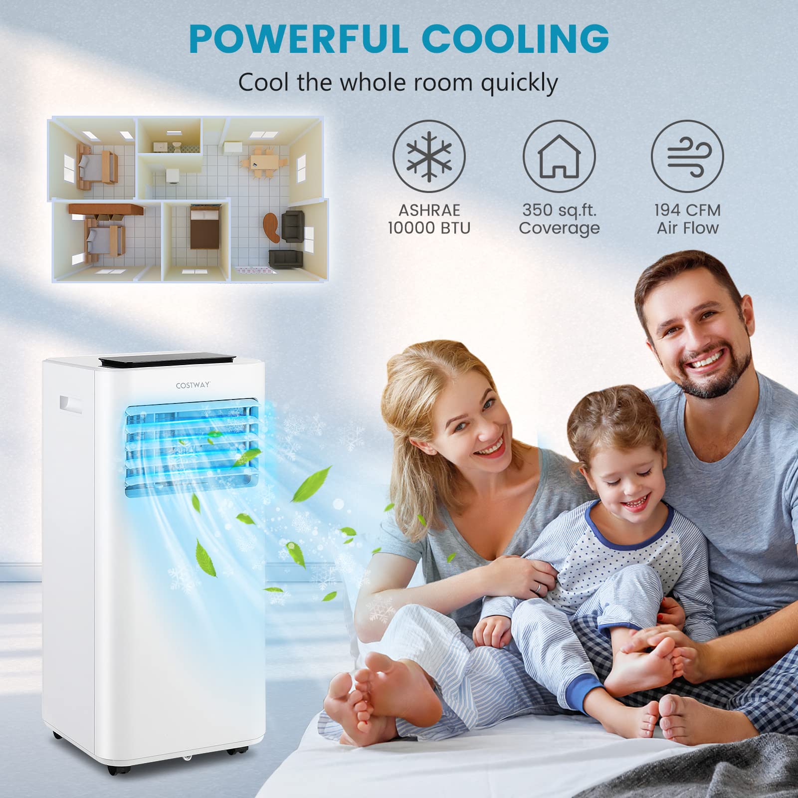 Foto 2 | Aire Acondicionado Portátil Costway 10000 Btu Con Deshumidificador - Venta Internacional.