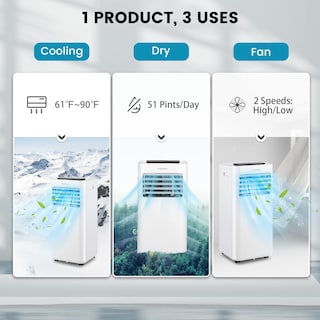 Foto 3 | Aire Acondicionado Portátil Costway 10000 Btu Con Deshumidificador - Venta Internacional.