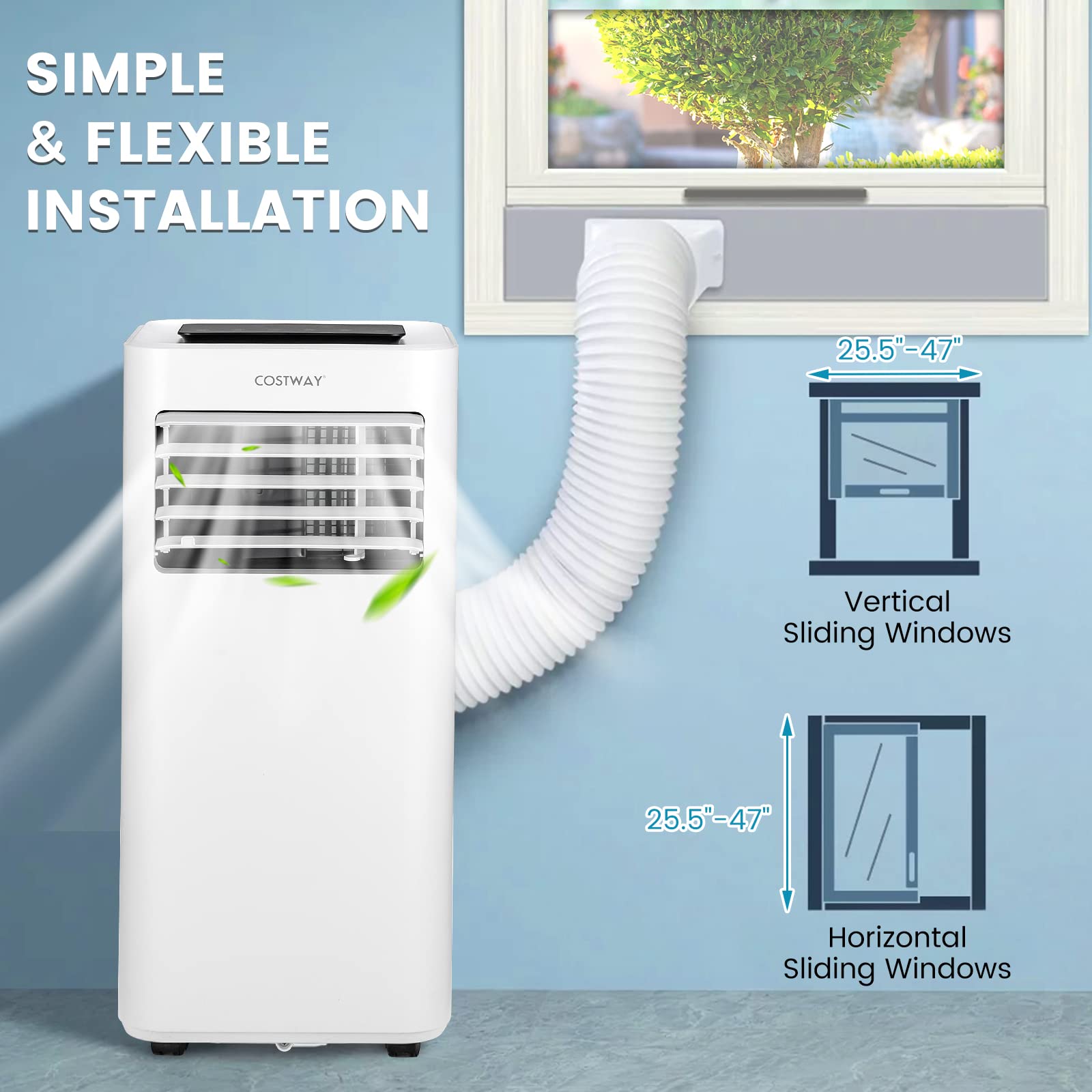 Foto 8 pulgar | Aire Acondicionado Portátil Costway 10000 Btu Con Deshumidificador - Venta Internacional.
