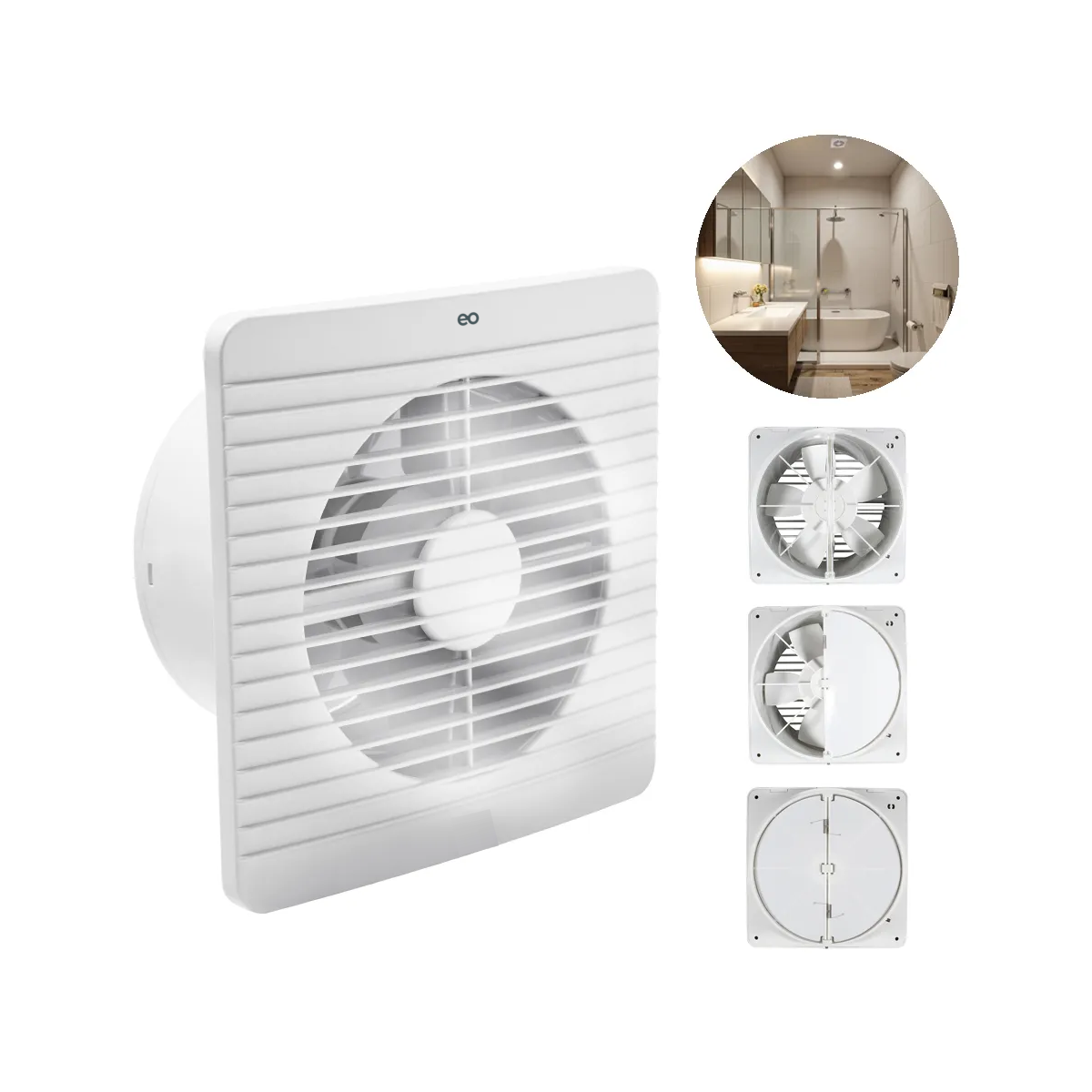Foto 4 pulgar | Extractor De Aire Silencioso  Bajo Consumo 17w Antirretorno Ip44 Eo Safe Imports Esi-19130 Blanco