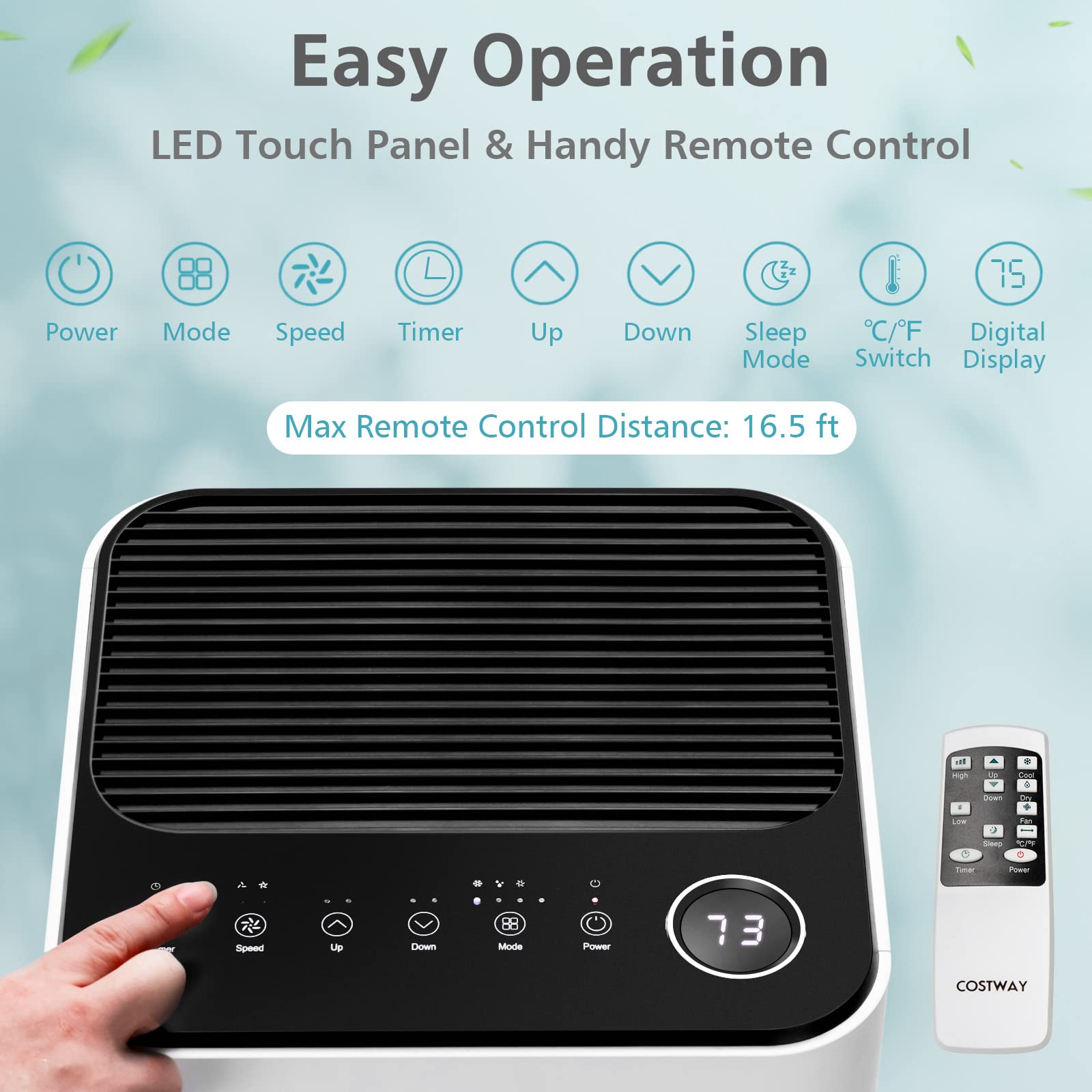Foto 4 | Aire Acondicionado Portátil Costway 10000 Btu Para 32 M² Con Ventilador - Venta Internacional.