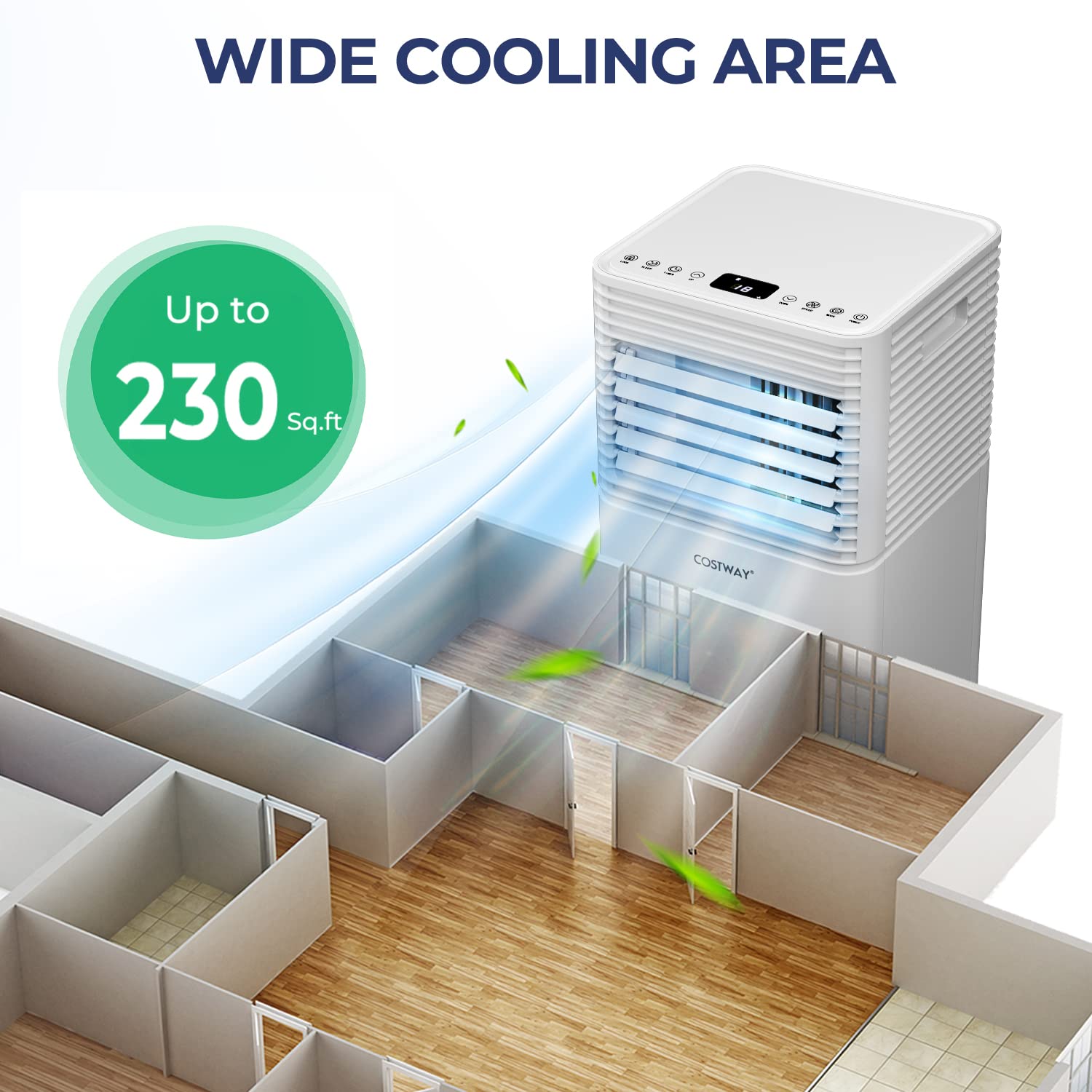 Foto 3 pulgar | Aire Acondicionado Portátil Costway 8000 Btu Para 230 Pies Cuadrados, Blanco - Venta Internacional.