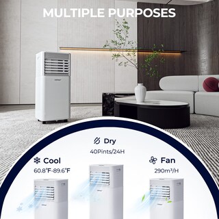 Foto 3 | Aire Acondicionado Portátil Costway 8000 Btu Para 230 Pies Cuadrados, Blanco - Venta Internacional.
