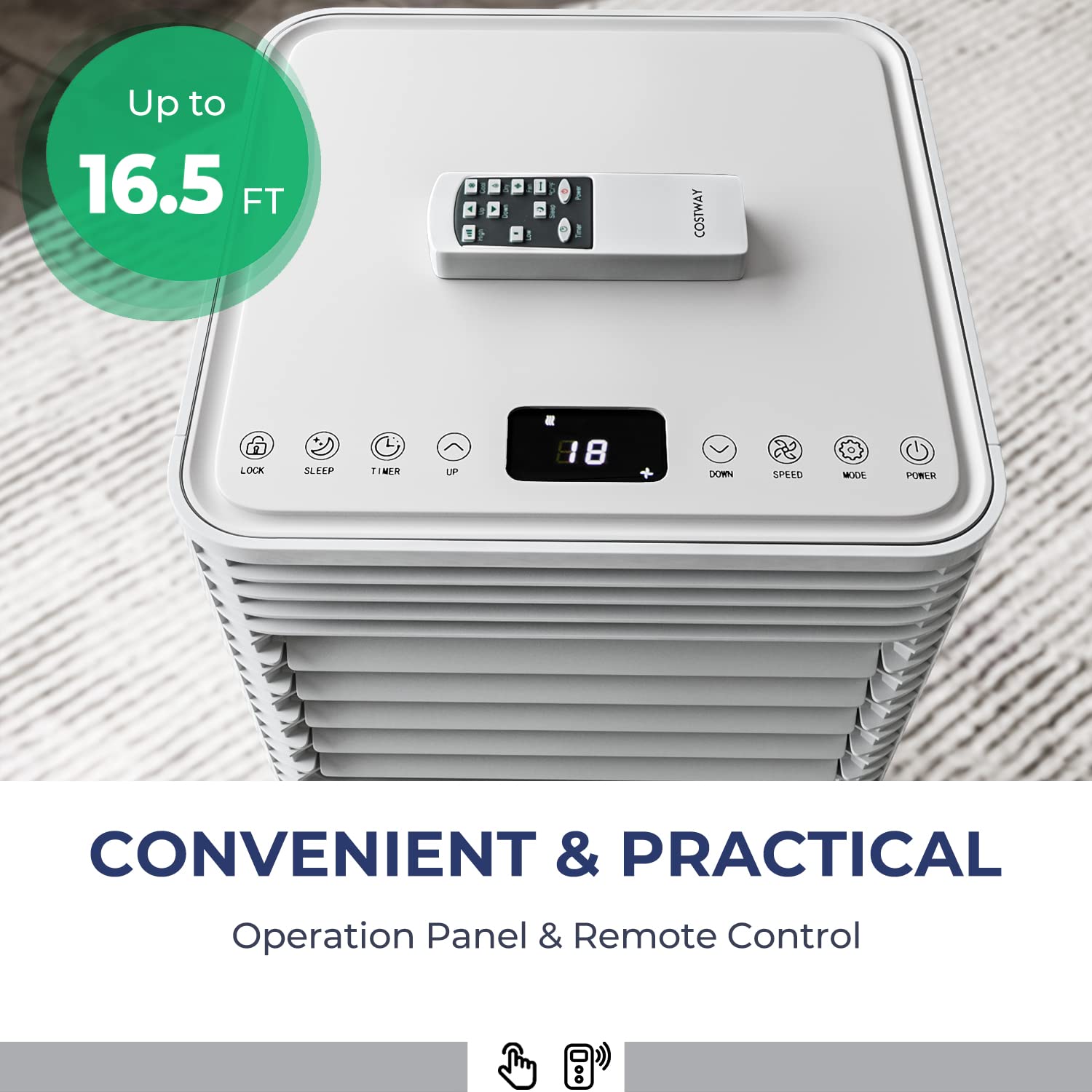 Foto 5 pulgar | Aire Acondicionado Portátil Costway 8000 Btu Para 230 Pies Cuadrados, Blanco - Venta Internacional.