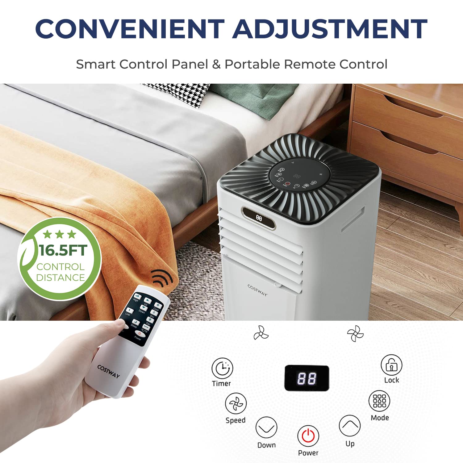 Foto 4 pulgar | Aire Acondicionado Portátil Costway 10000 Btu Con Secado De 350 M² - Venta Internacional.