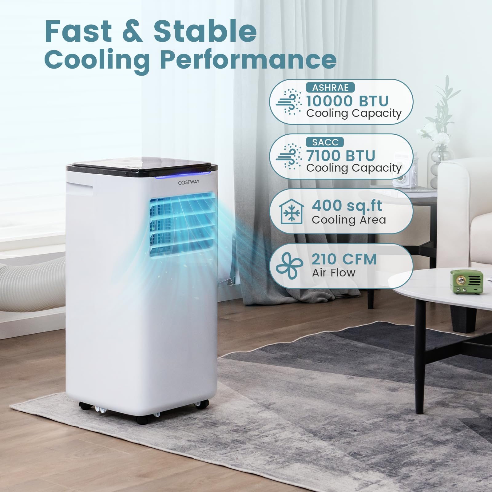 Foto 3 pulgar | Aire Acondicionado Portátil Costway 10000 Btu Para 400 Pies Cuadrados - Venta Internacional.