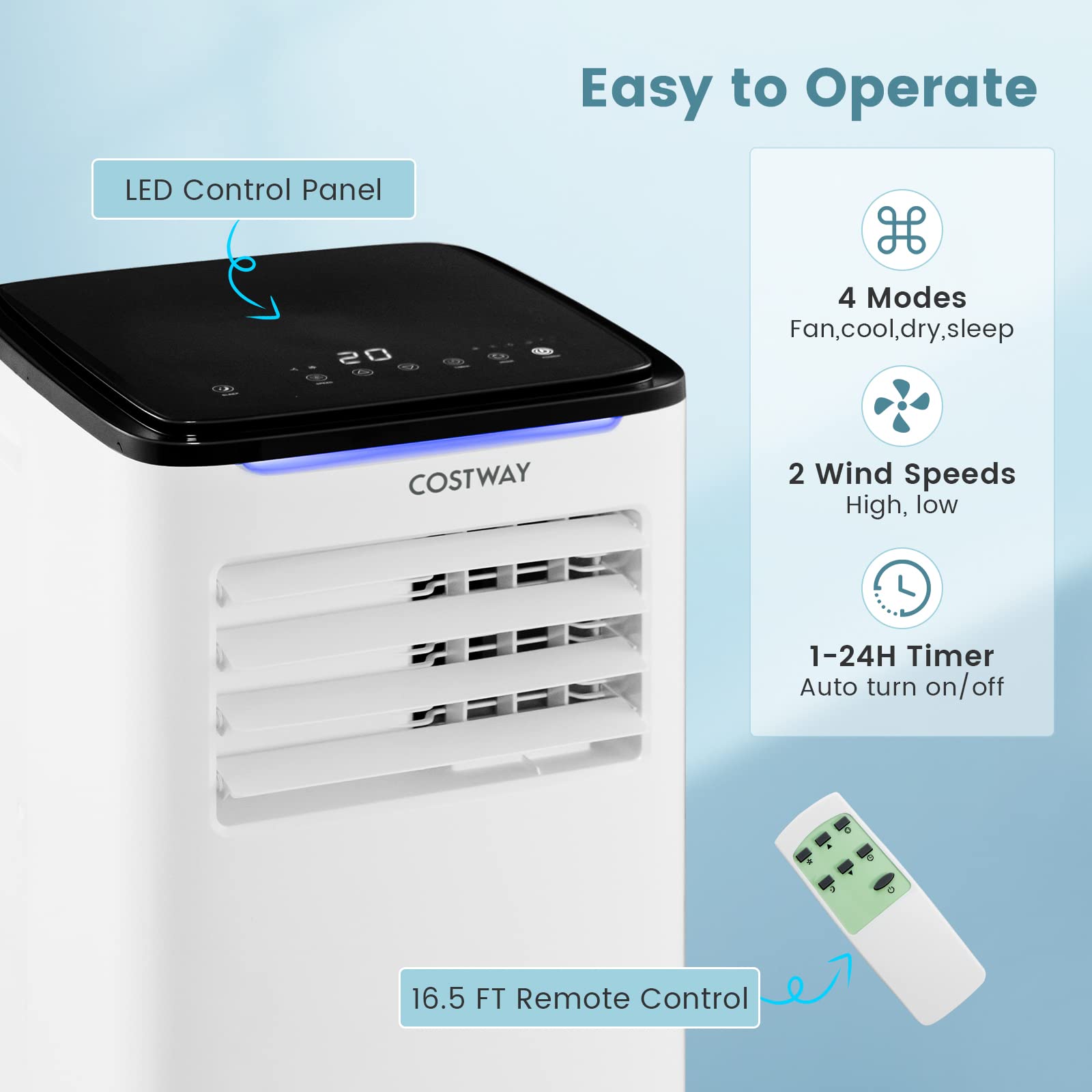 Foto 4 pulgar | Aire Acondicionado Portátil Costway 10000 Btu Para 400 Pies Cuadrados - Venta Internacional.