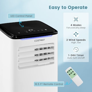 Foto 3 | Aire Acondicionado Portátil Costway 10000 Btu Para 400 Pies Cuadrados - Venta Internacional.
