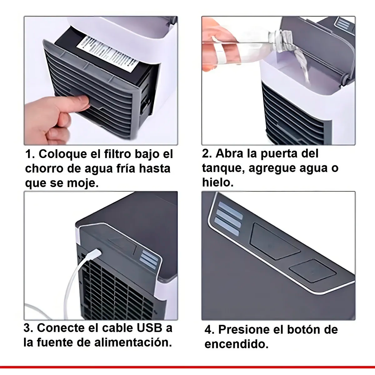 Foto 7 pulgar | Mini Enfriador De Aire Acondicionado Portátil Clima Genérica Ca23 Color Blanco 127v