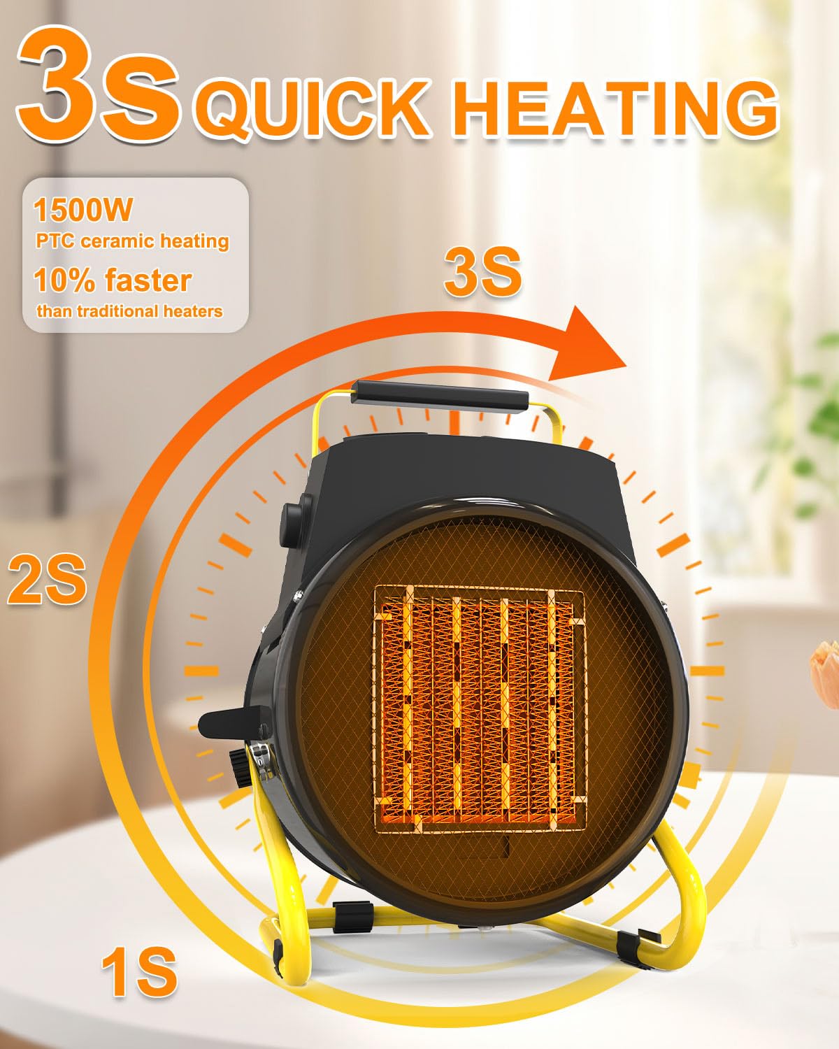 Foto 3 pulgar | Calentadores Exteriores Tectake Portátiles De 1500 W Con Protección Contra Sobrecalentamiento - Venta Internacional.