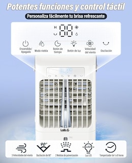 Foto 3 | Aire Acondicionado Portátil con Tanque de Agua de 900 ml