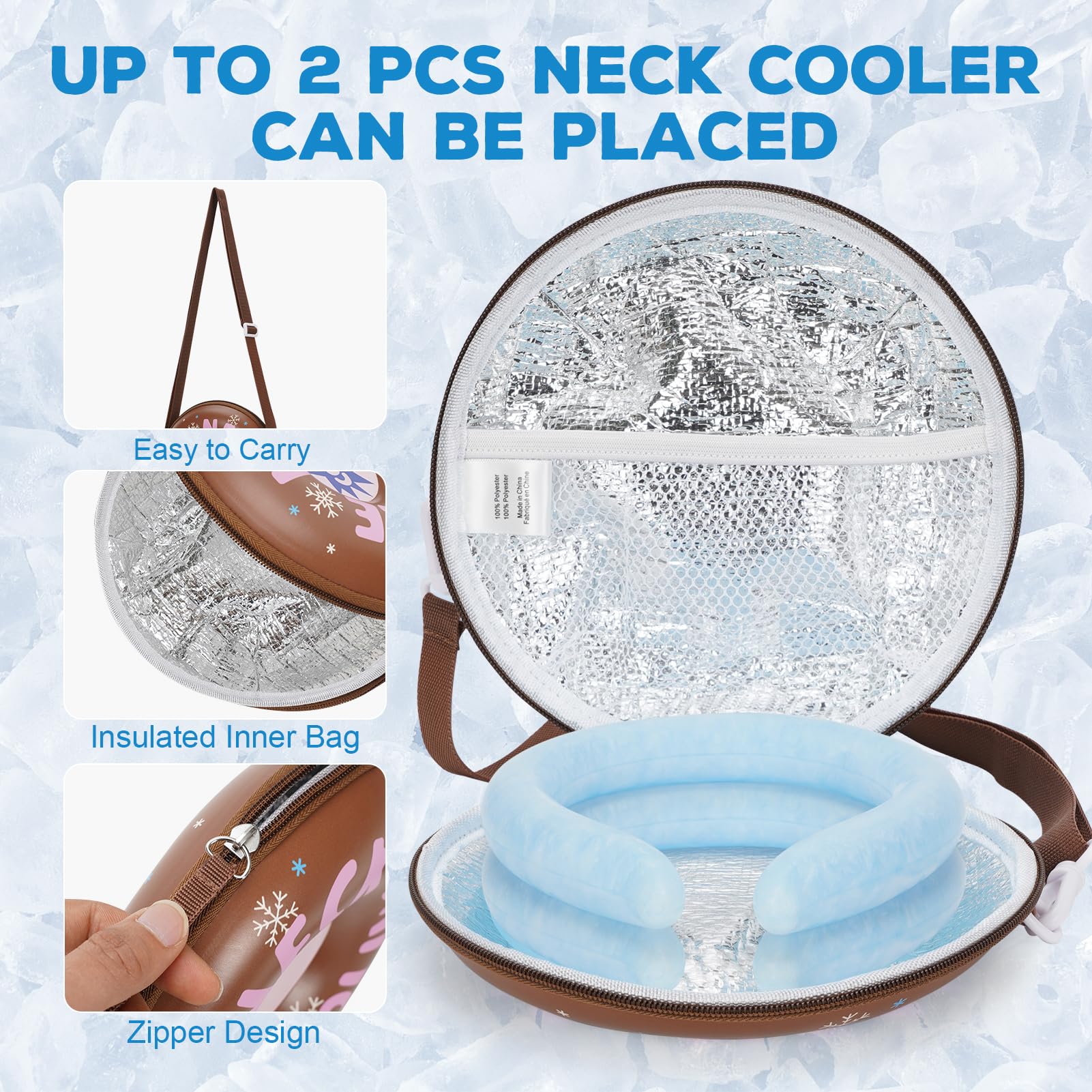 Foto 3 pulgar | Tubo Para Enfriar El Cuello 1more  Anillo De Hielo Para El Cuello  Paquete De 2 Unidades  Chocolate - Venta Internacio