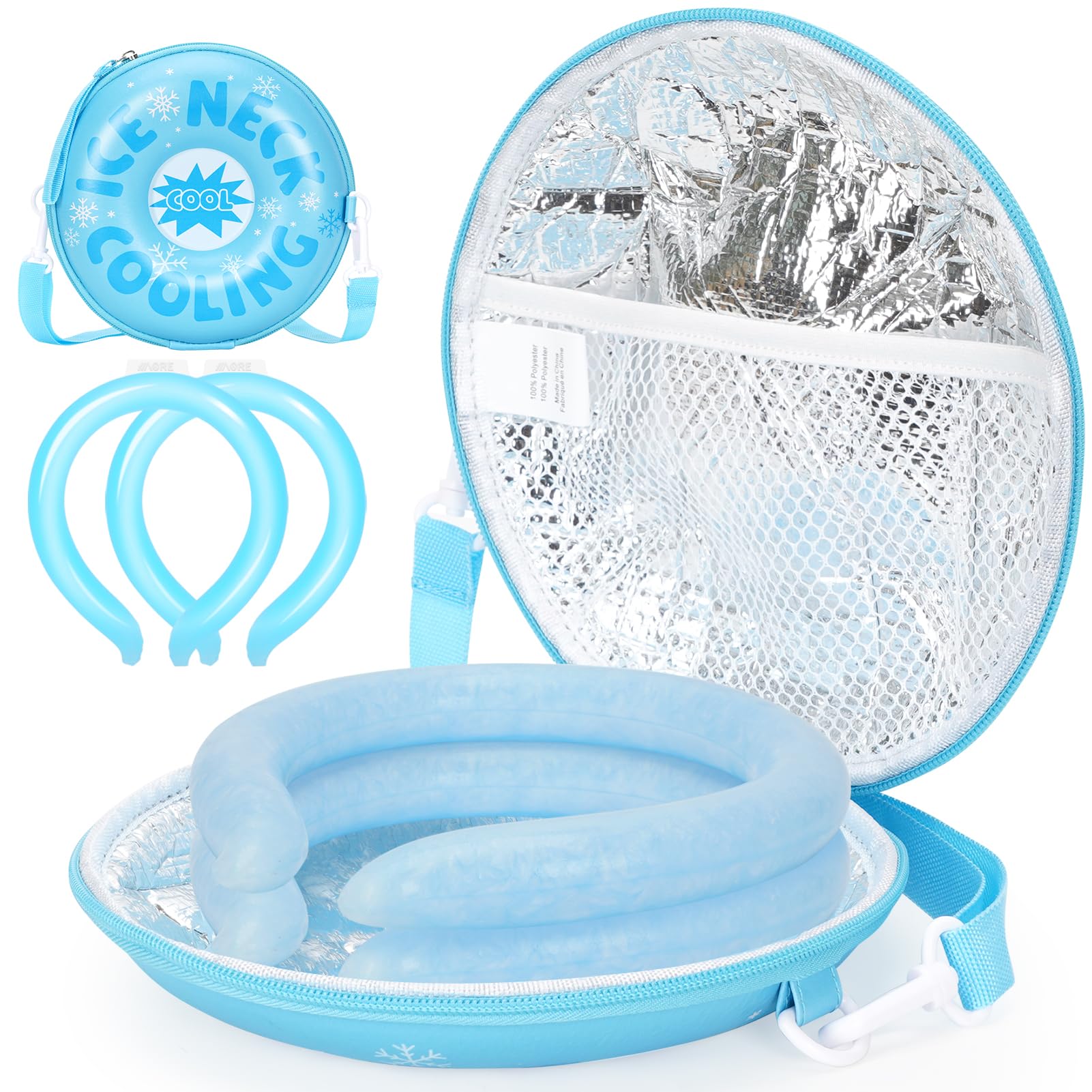Foto 1 | Neck Cooling Tube 1more Neck Enfrier Ice Ring  Paquete De 2 Unidades  Azul - Venta Internacional.