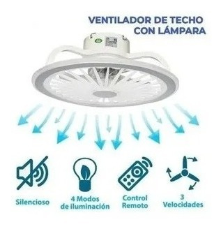 Foto 4 pulgar | Ventilador De Techo Megaluz Con Lámpara Led F60060