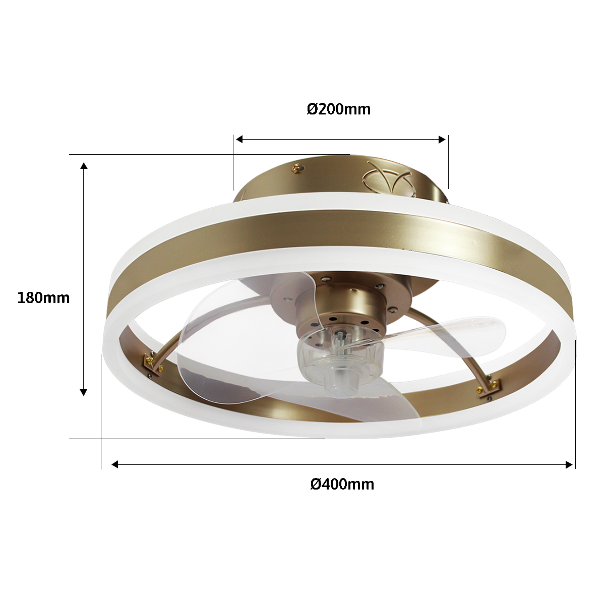 Foto 3 | Ventilador de Techo Jwj Jlv0201 color Dorado 6 Velocidades