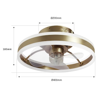 Foto 3 | Ventilador de Techo Jwj Jlv0201 color Dorado 6 Velocidades