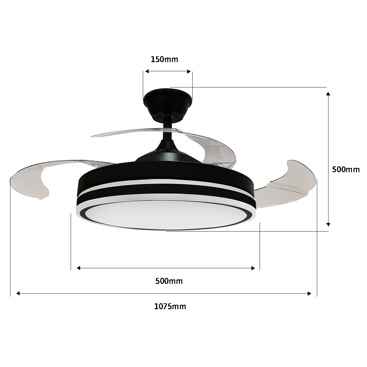 Foto 3 pulgar | Ventilador de Techo JWJ JLV0302 color Negro con Luz LED 3 Tonos 6 Velocidades Serie 3 Modelo 2