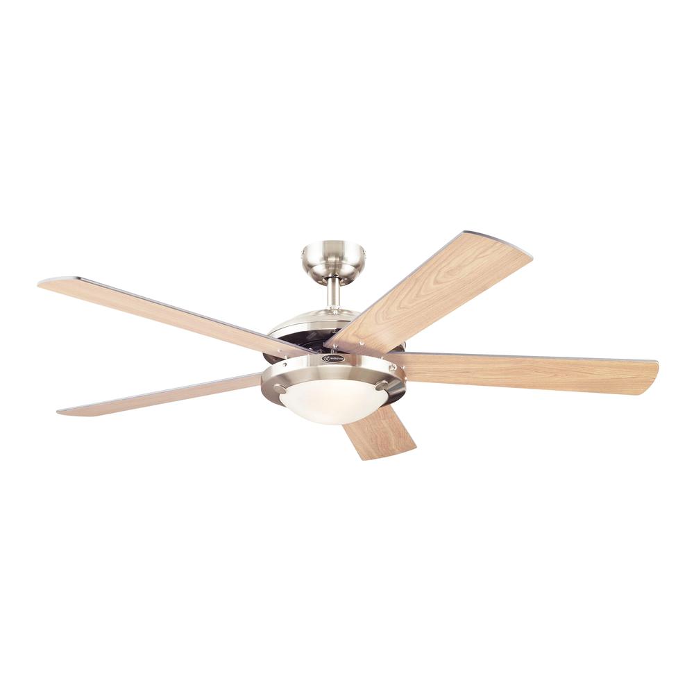 Foto 1 | Ventilador Westinghouse Comet Niquel 52'' Con Luz Sin Control