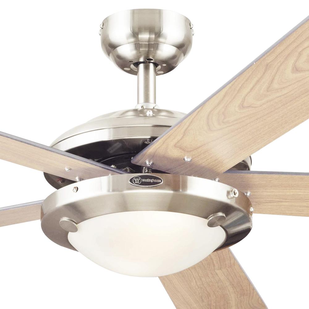 Foto 4 | Ventilador Westinghouse Comet Niquel 52'' Con Luz Sin Control