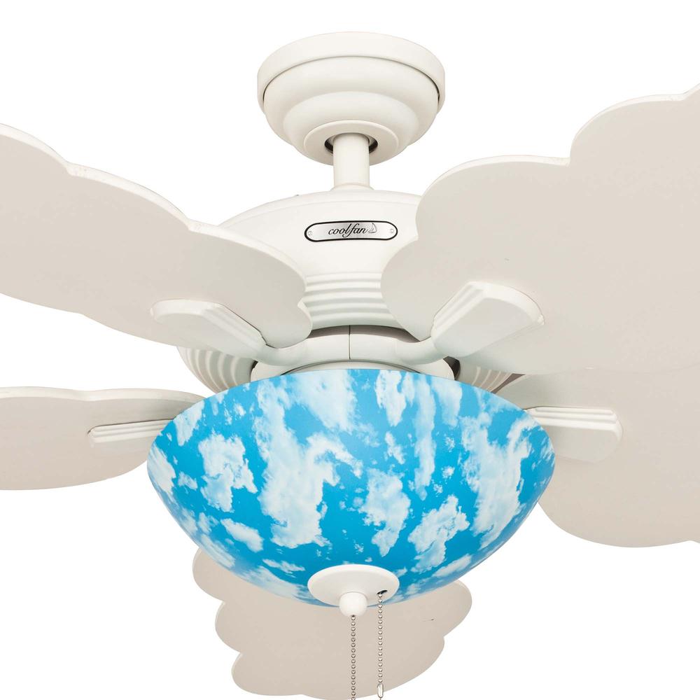 Foto 4 pulgar | Ventilador Coolfan 46901 color Blanco de Techo Nube 48 ''