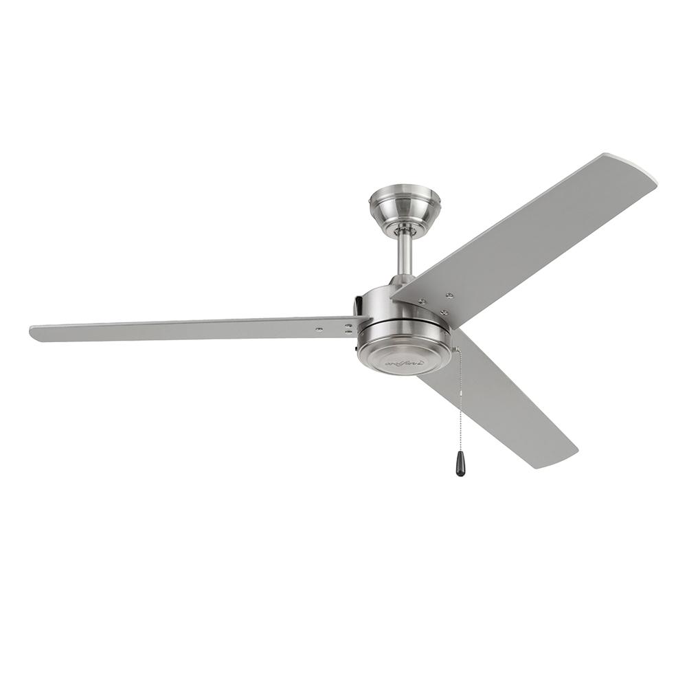 Ventilador Coolfan 51502 color plata de Techo Bora Damp 52 '' Níquel Cepillado