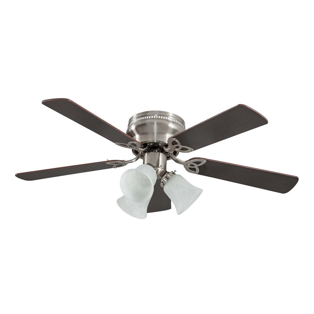 Ventilador Coolfan 45202 color Plata de Techo Brisa 3 Luces 42 '' Níquel Cepillado