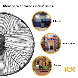 Foto 3 | Ventilador de Pared Kingsman Industrial 26" Aluminio Negro