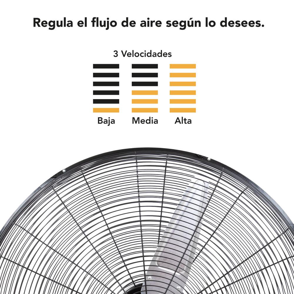 Foto 5 pulgar | Ventilador de Pared Kingsman Industrial 26" Aluminio Negro