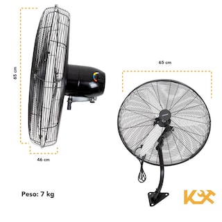 Foto 5 | Ventilador de Pared Kingsman Industrial 26" Aluminio Negro