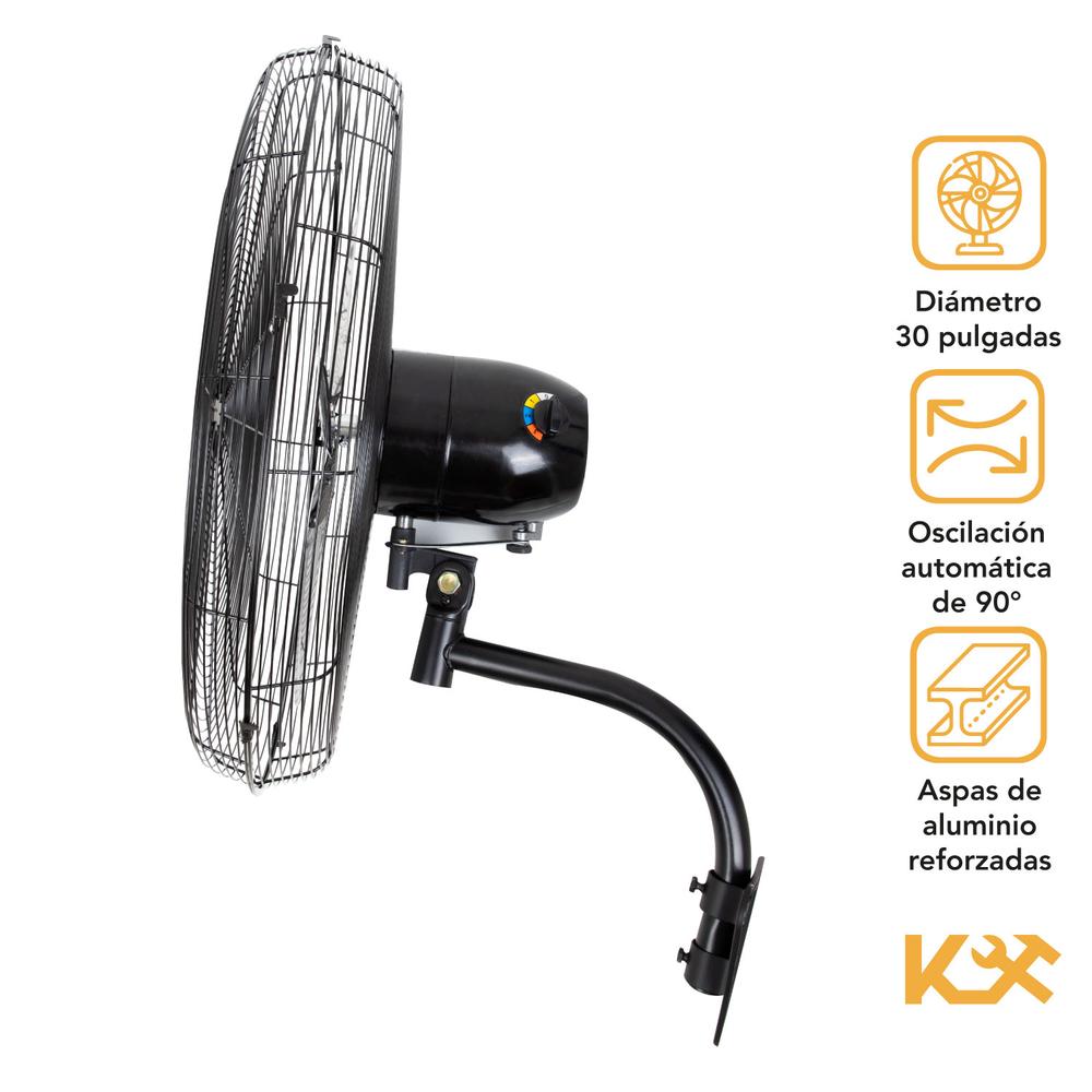 Foto 2 | Ventilador De Pared Industrial 30 Pulgadas Aluminio Kingsman