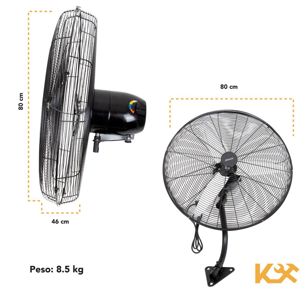 Foto 5 | Ventilador De Pared Industrial 30 Pulgadas Aluminio Kingsman