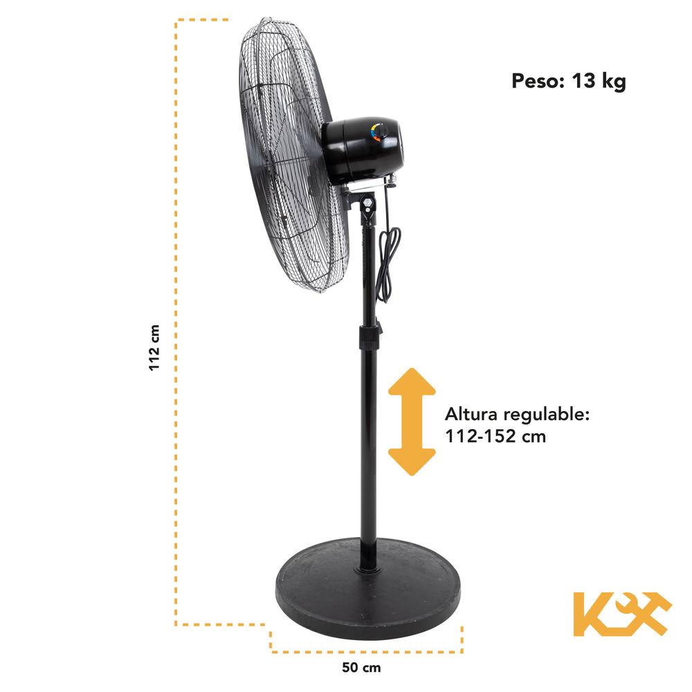 Foto 5 | Ventilador Pedestal Industrial 26 Pulgadas De Pie Kingsman