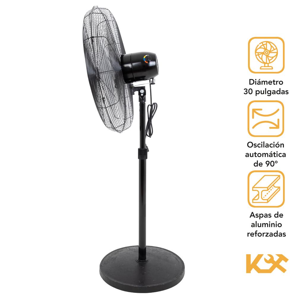 Foto 3 pulgar | Ventilador de Pie Kingsman Industrial 30" color Negro