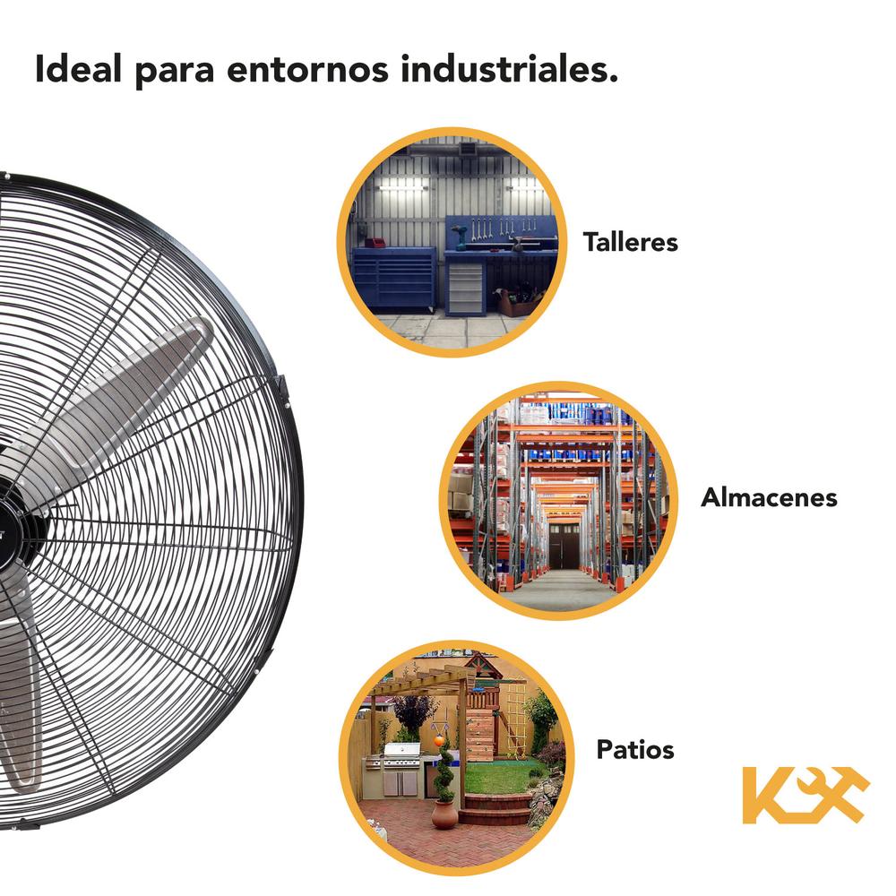 Foto 3 | Ventilador de Pie Kingsman Industrial 30" color Negro