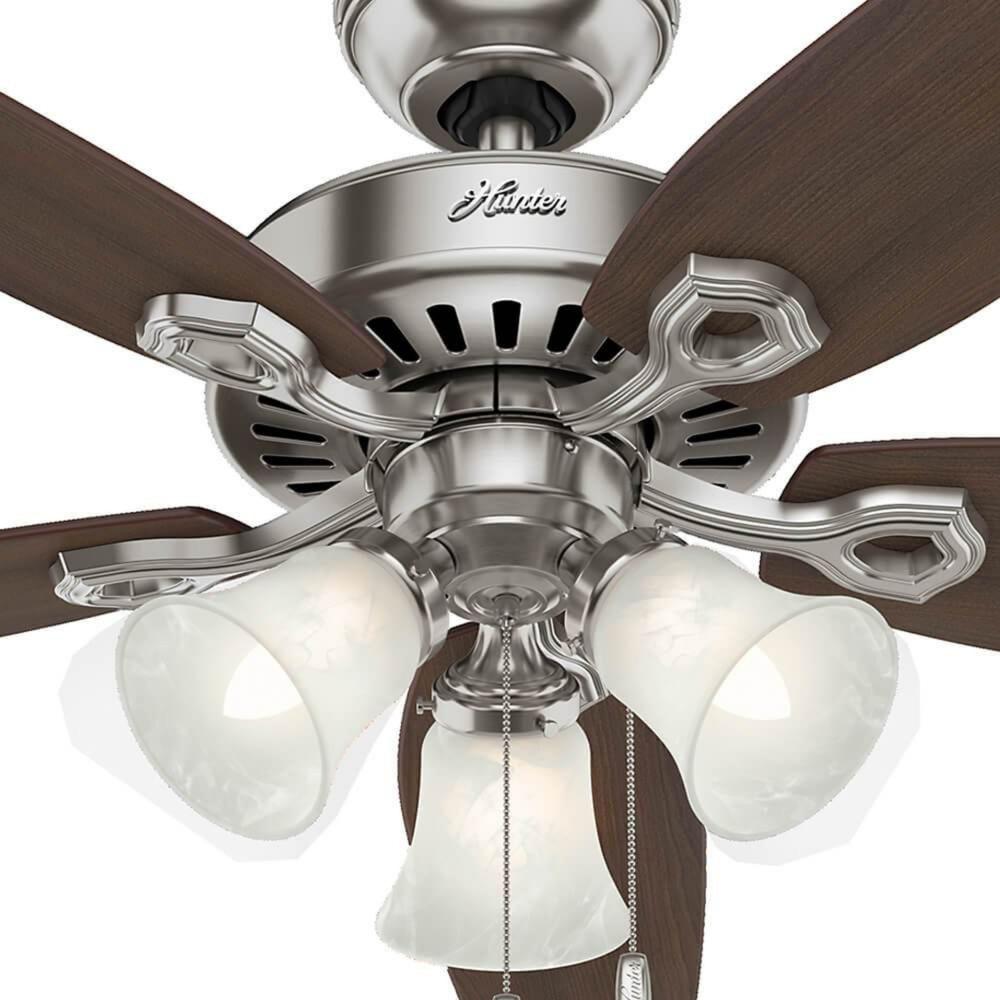 Foto 3 pulgar | Ventilador de Techo Hunter 53237 Builder Plus-brushd Nickel 52''