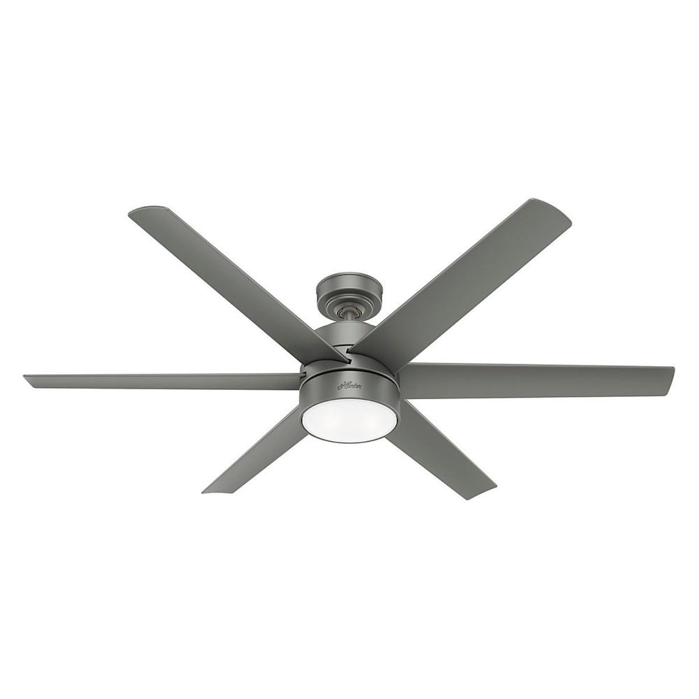 Foto 2 pulgar | Ventilador de Techo Hunter 59629 Solaria Matte Silver 72''