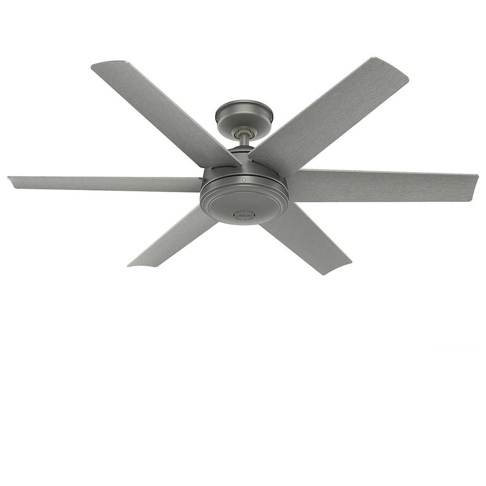 Ventilador De Techo Hunter 51202 Jetty - Matte Silver 52''